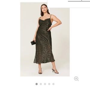 Hutch Zebra Satin Slip Dress